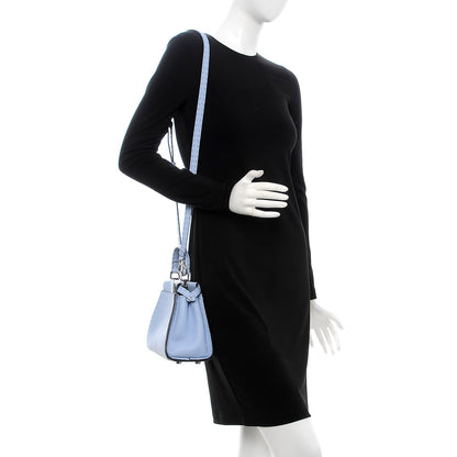 Fendi Cuoio Romano Selleria Mini Peekaboo Iconic Satchel Celeste Sky 2 of 8