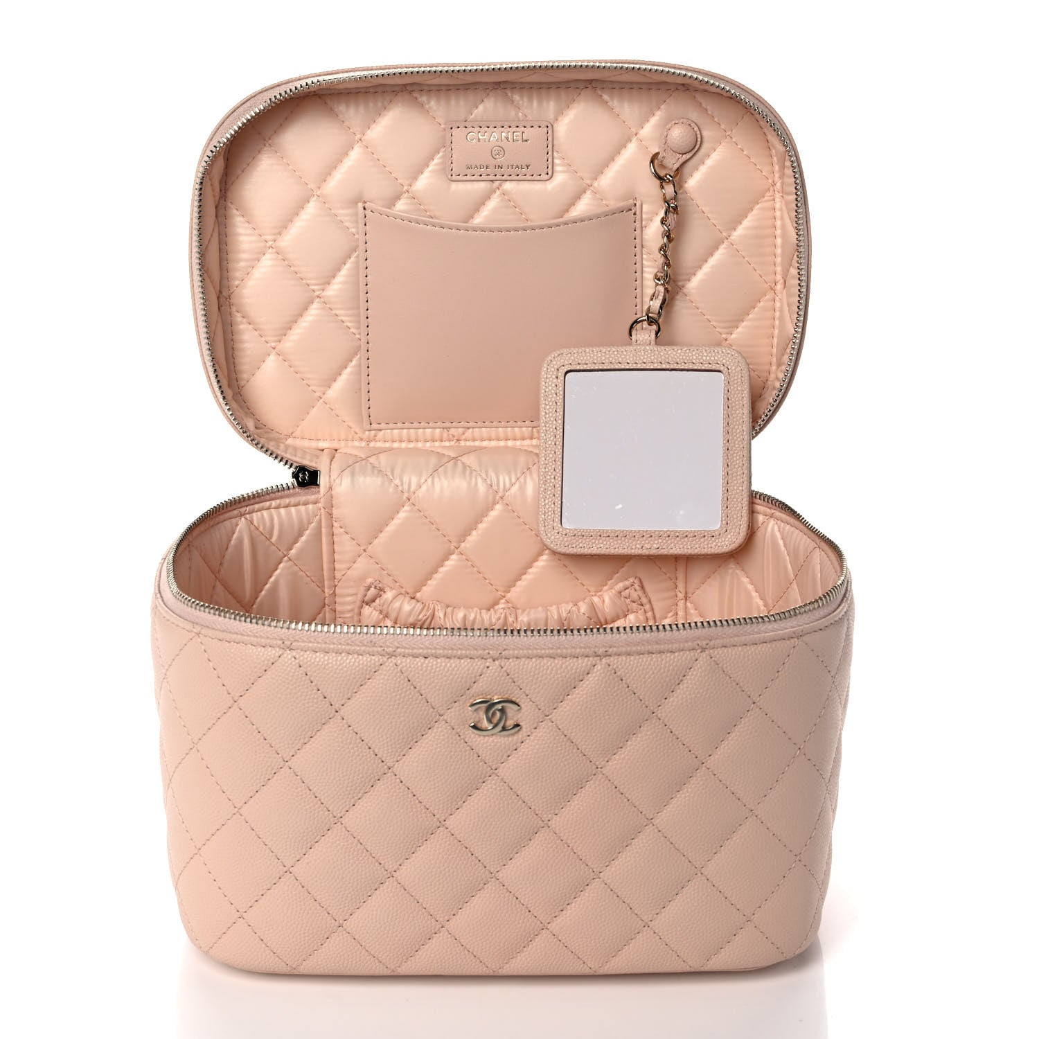 Chanel Caviar Quilted Large Vanity Pouch Light Beige 6 of 11