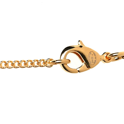 Chanel Metal CC Paris Button Necklace Gold 4 of 5
