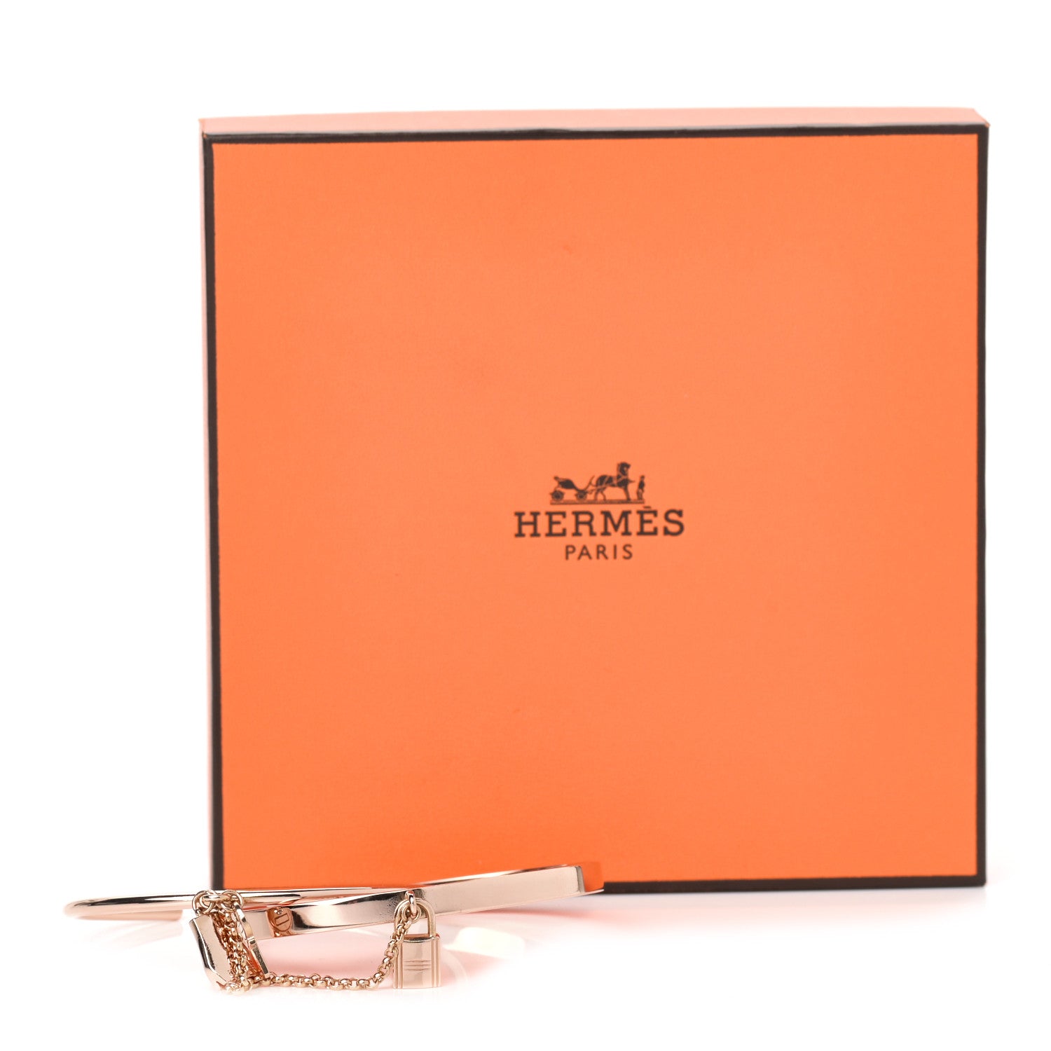 Hermes 18K Rose Gold PM Kelly Clochette Double Cuff Bracelet ST 4 of 4