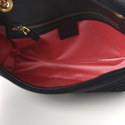 Gucci Velvet Matelasse Small GG Marmont Shoulder Bag Black 5 of 10