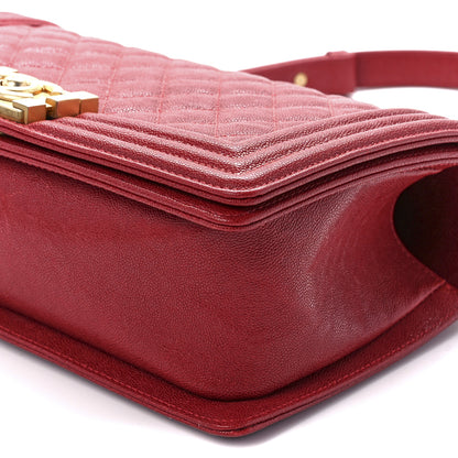 Chanel Caviar Quilted Medium Boy Flap Dark Red 10 of 10