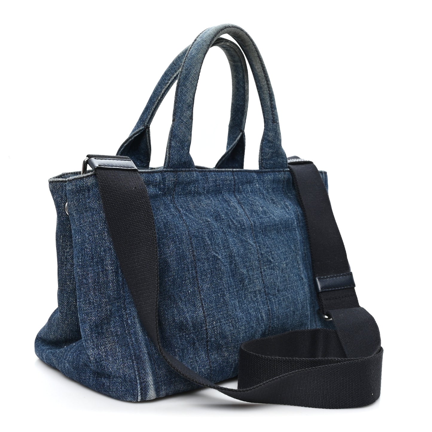 Canapa Denim Crystal Studded Tote Blue