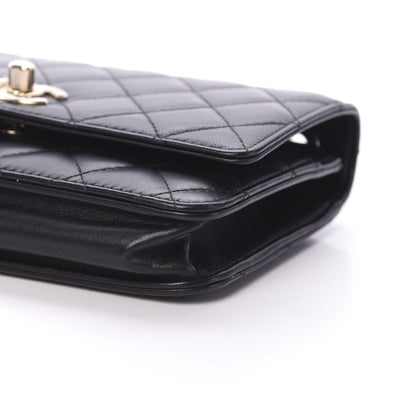 Chanel Lambskin Quilted Trendy CC Wallet On Chain WOC Black 11 of 13
