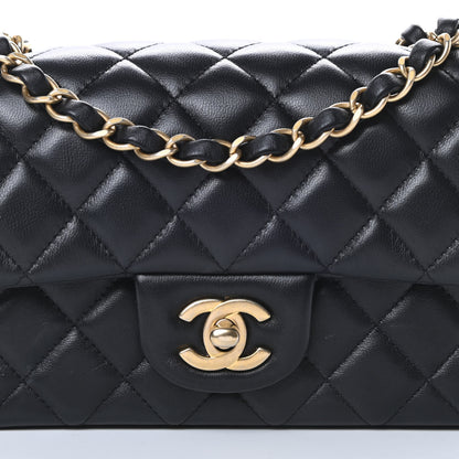 Chanel Lambskin Quilted Mini Rectangular Flap Black 8 of 15