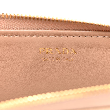 Prada Saffiano Triangle Zip Around Keychain Cammeo 6 of 7