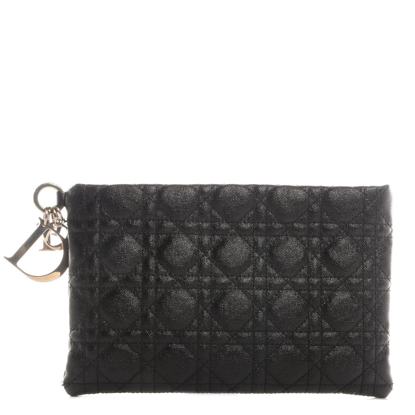 Coated Canvas Cannage Panarea Clutch Black