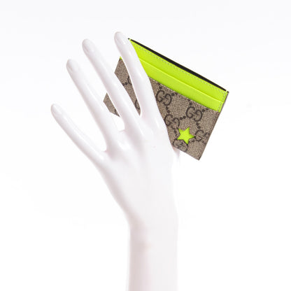 Gucci GG Supreme Stars Card Holder Yellow 2 of 6