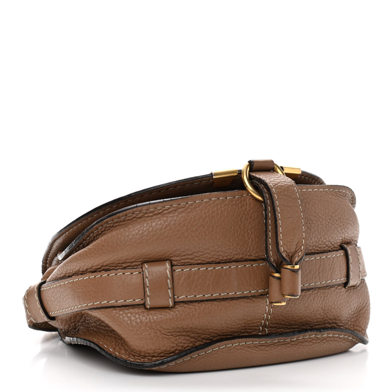 Chloe Calfskin Mini Marcie Round Crossbody Bag Nut 4 of 17