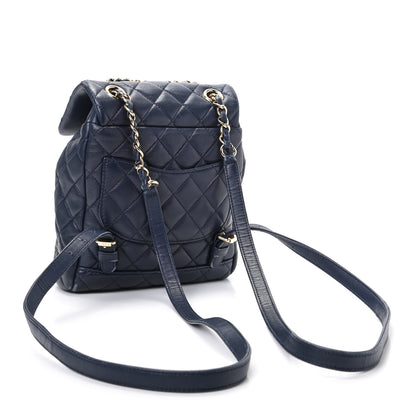 Chanel Lambskin Quilted Mini Urban Spirit Backpack Navy 3 of 10