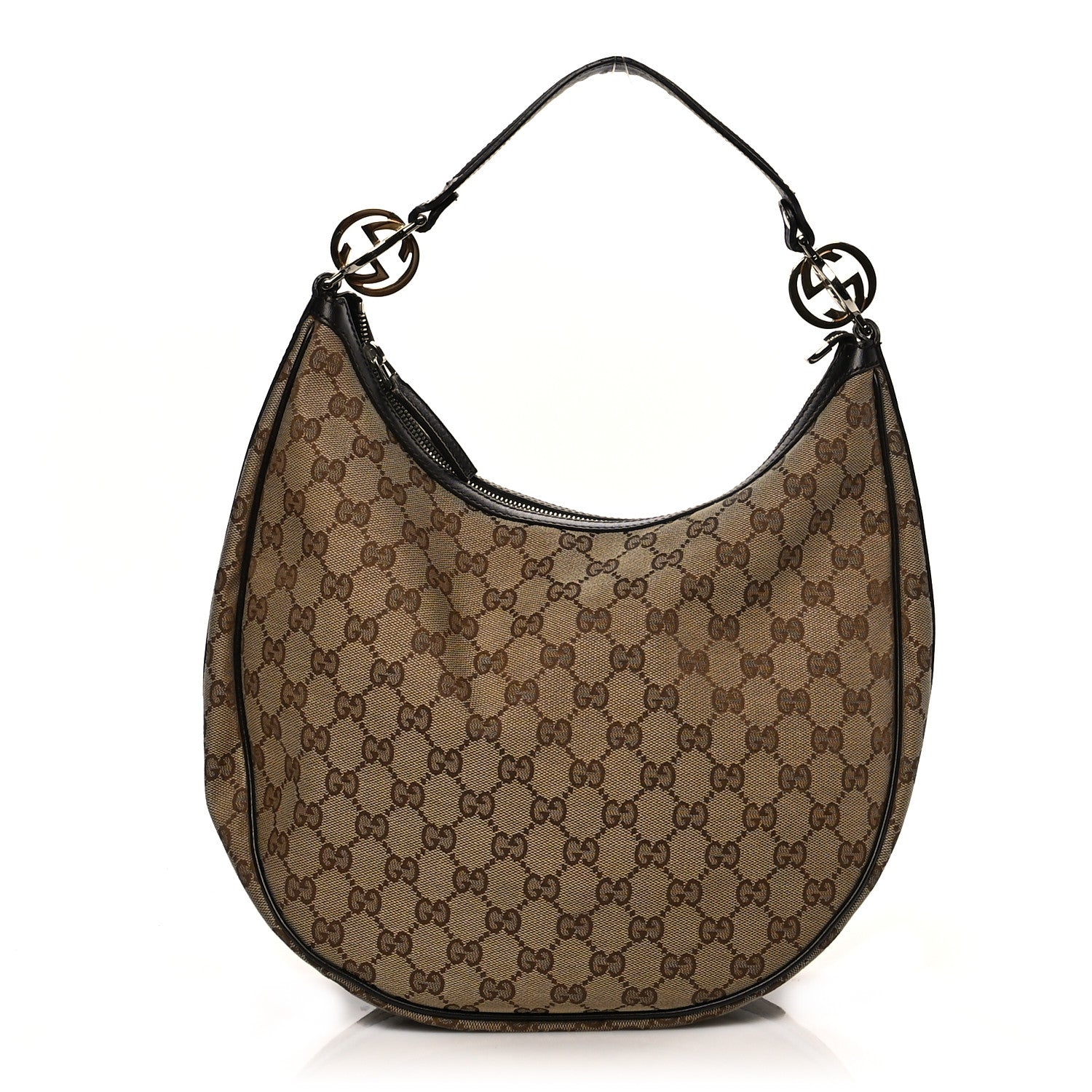 Gucci Monogram Medium GG Twins Hobo Dark Brown 1 of 12
