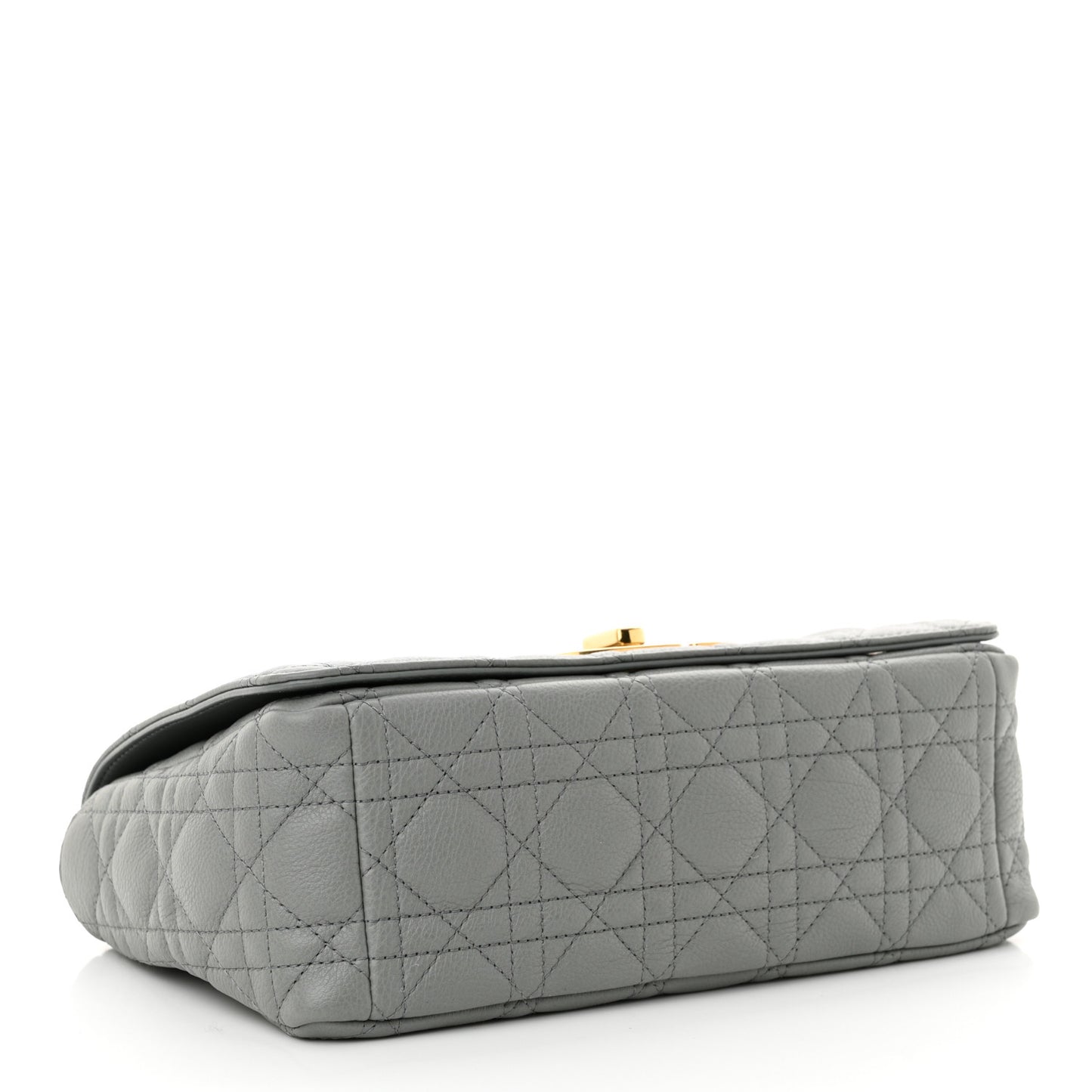 Calfskin Cannage Medium Caro Bag Ethereal Grey