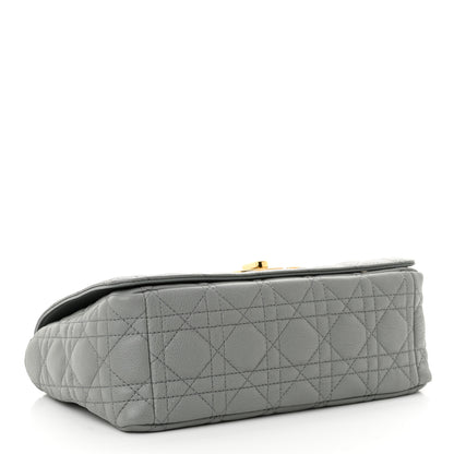 Christian Dior Calfskin Cannage Medium Caro Bag Ethereal Grey 4 of 11