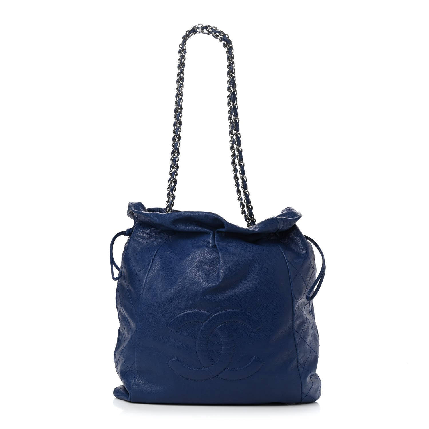 Chanel Caviar 31 Drawstring Tote Dark Blue 1 of 13