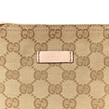 Gucci Monogram Web Small Flat Messenger Crossbody Pink Blue 9 of 11