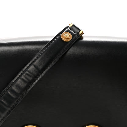 Versace Calfskin Medallion Tribute Shoulder Bag  Black 7 of 9