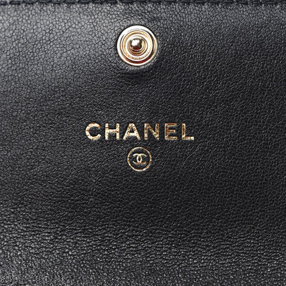 Chanel Lambskin Quilted Chanel 19 Flap Coin Purse With Chain Black 5 of 8