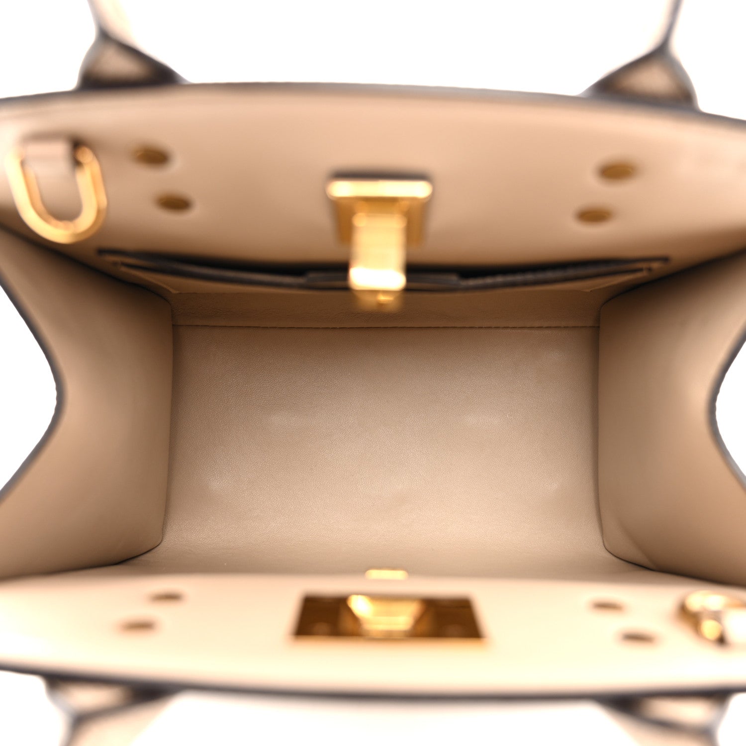Salvatore Ferragamo Hammered Calfskin Small The Studio Box Bag Daino 5 of 14