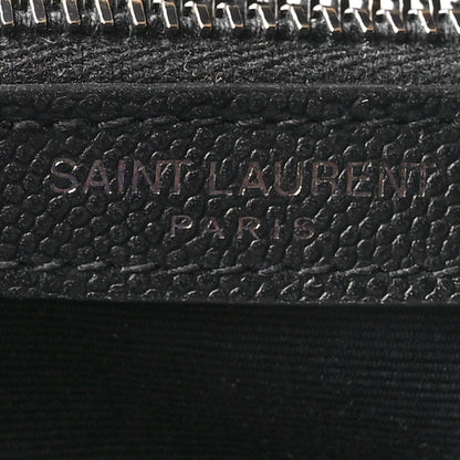 Saint Laurent Grain De Poudre Medium West Hollywood Monogram Fold-Over Black 6 of 12