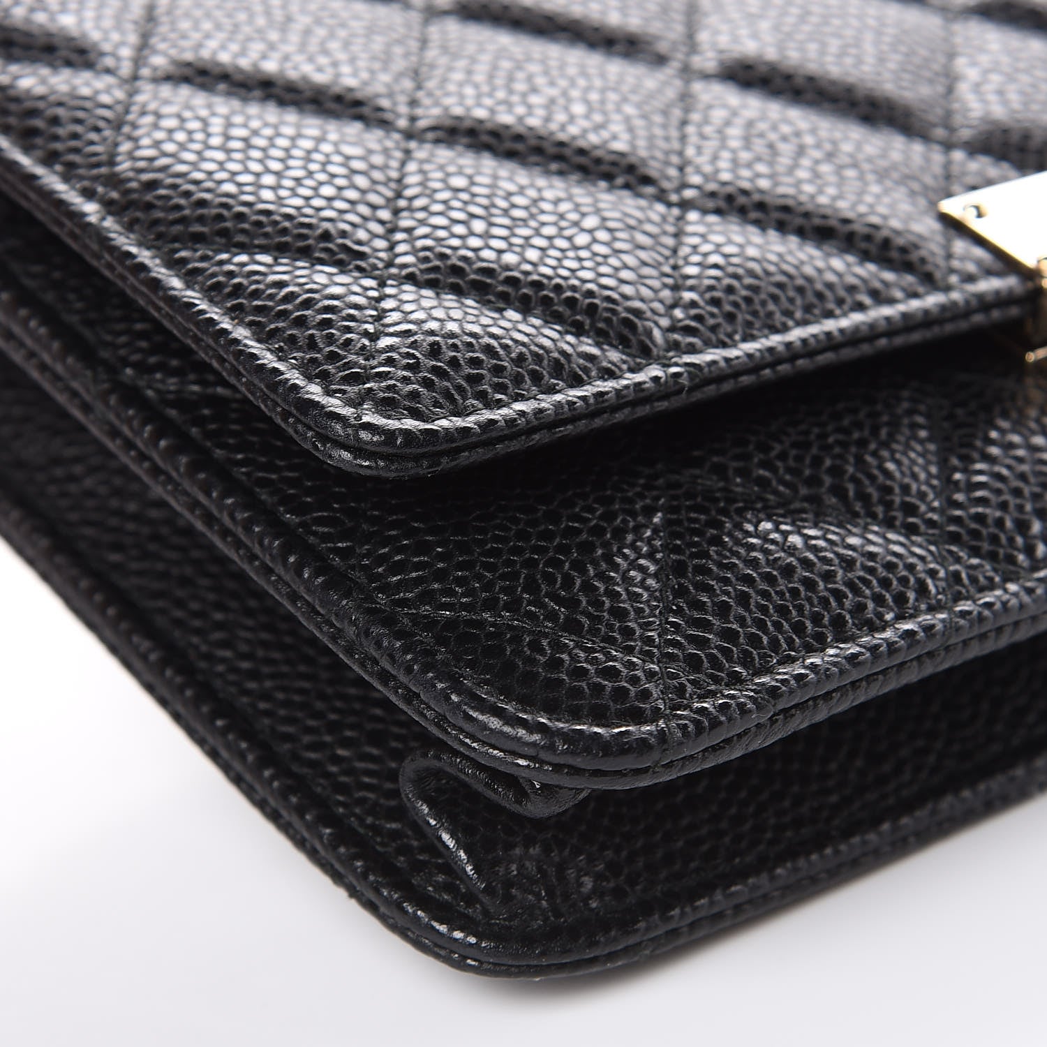 Chanel Caviar Quilted Golden Class Wallet On Chain WOC Black 9 of 11