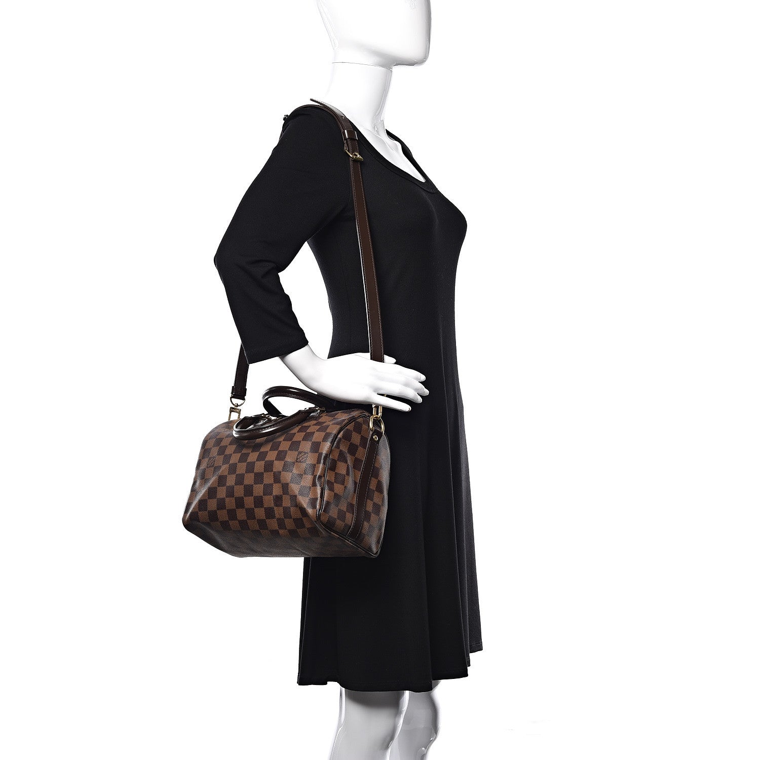 Louis Vuitton Damier Ebene Speedy Bandouliere 25 2 of 11