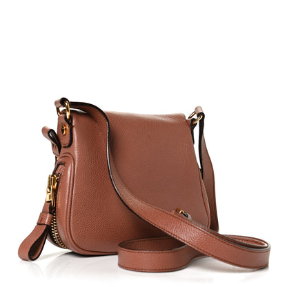 Tom Ford Pebbled Calfskin Mini Jennifer Crossbody Bag Caramel 2 of 9
