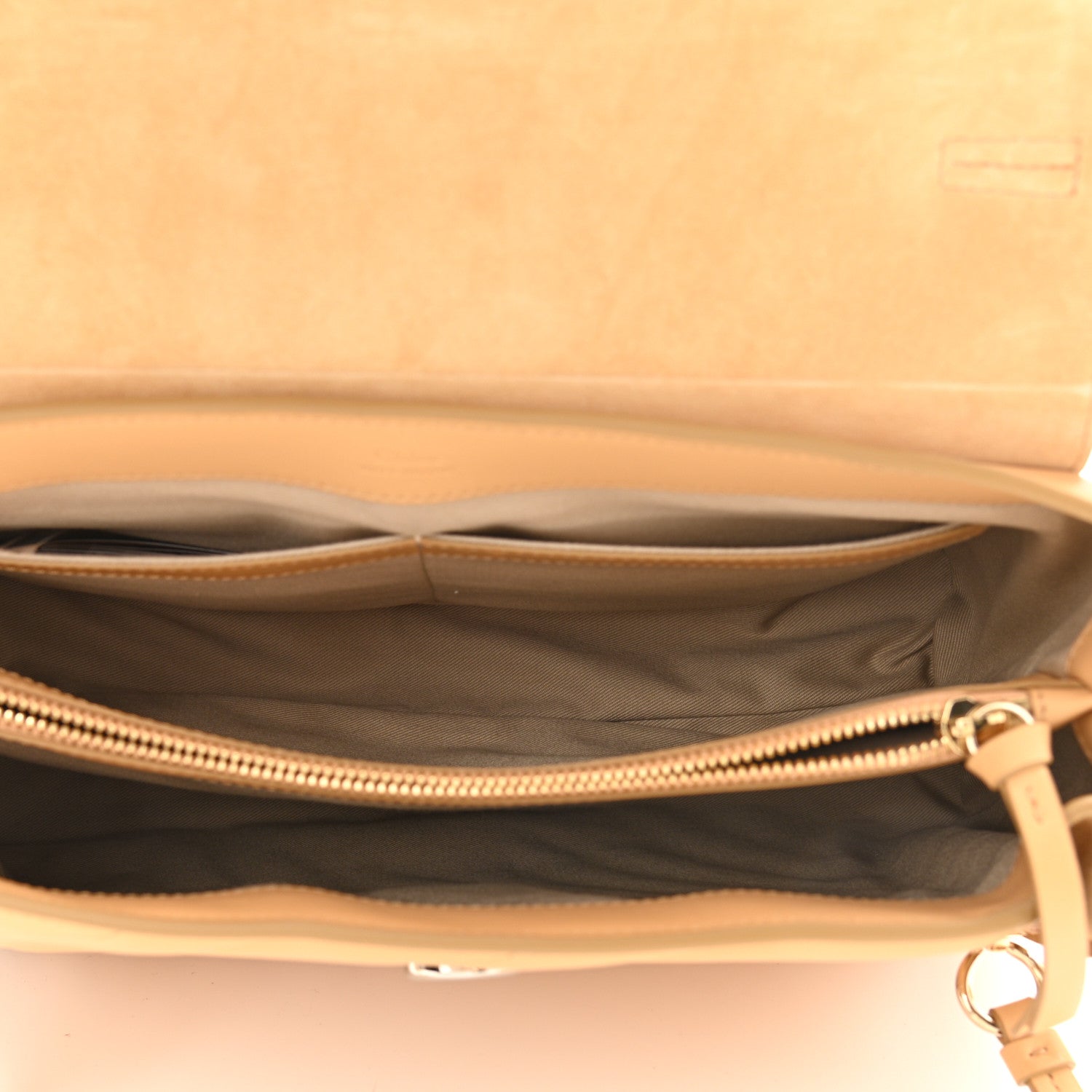 Chloe Smooth Calfskin Quilted Medium Faye Day Shoulder Bag Bleached Brown 5 of 15