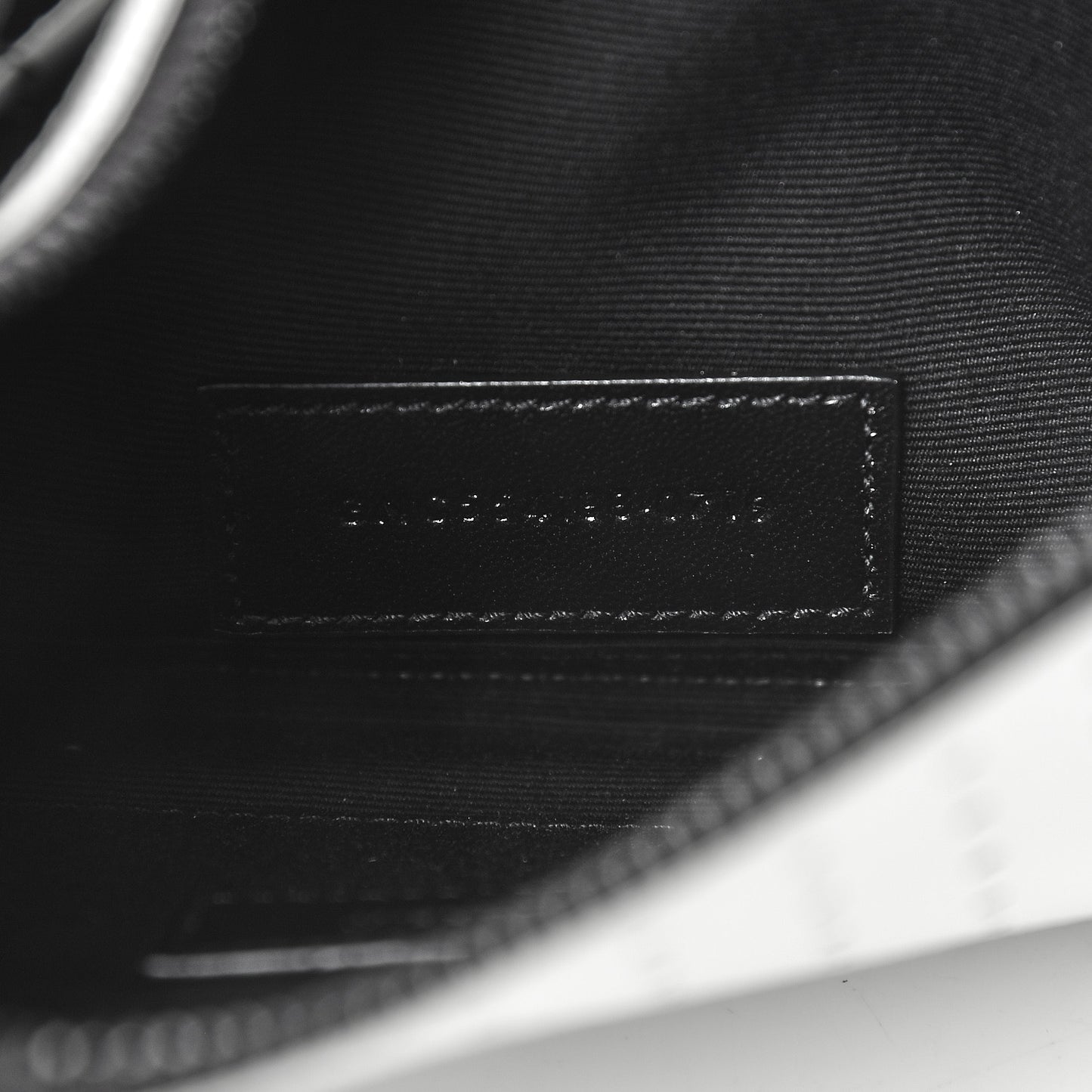 Calfskin Square Dot Zip Bill Pouch White