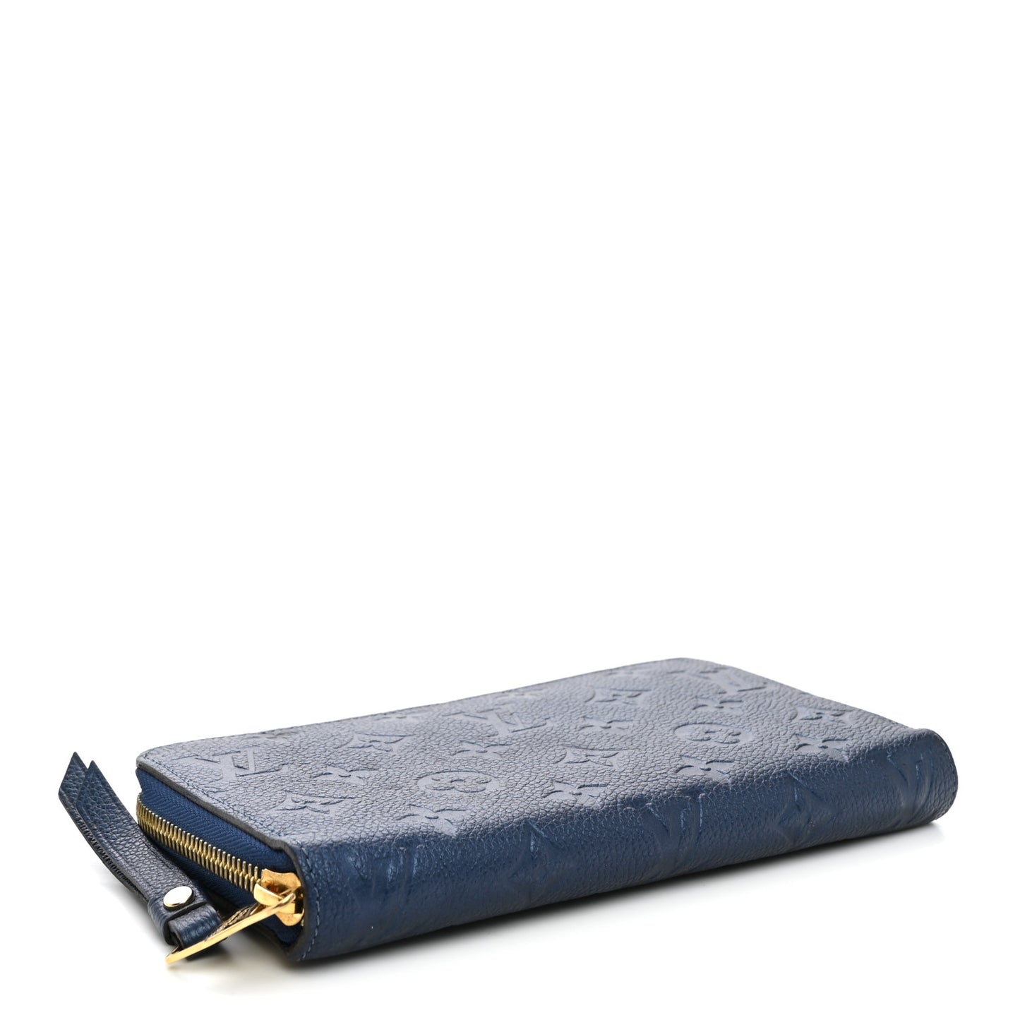 Metallic Empreinte Monogram Zippy Wallet Navy Nacre