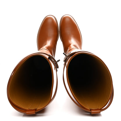 Hermes Heritage Calfskin Kelly Jumping Boots 39 Naturel 2 of 9