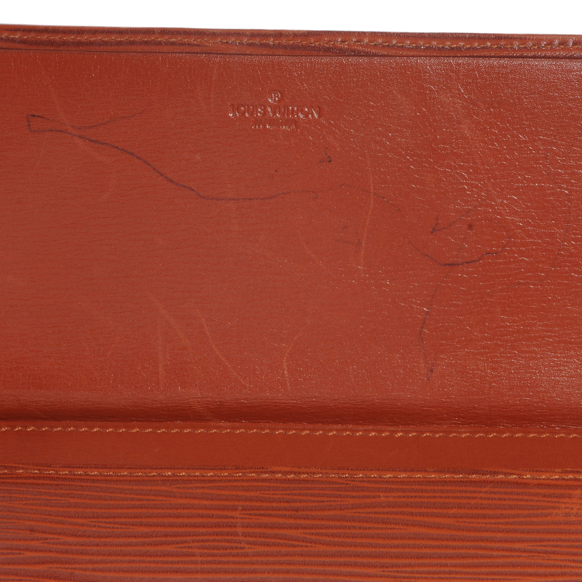 Louis Vuitton Epi Checkbook Holder Wallet Kenyan Fawn 7 of 7