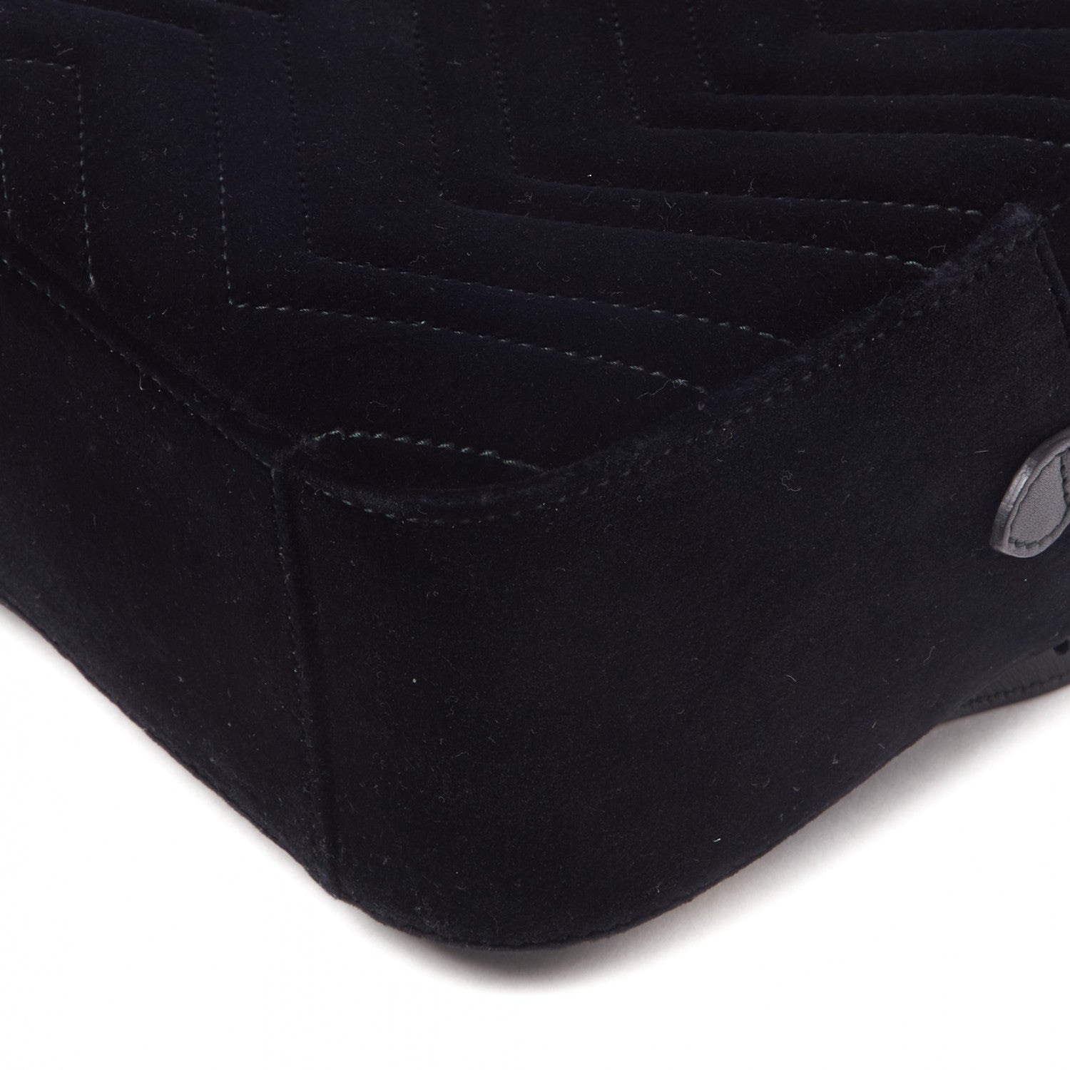 Gucci Velvet Matelasse GG Marmont Dome Backpack Black 5 of 9