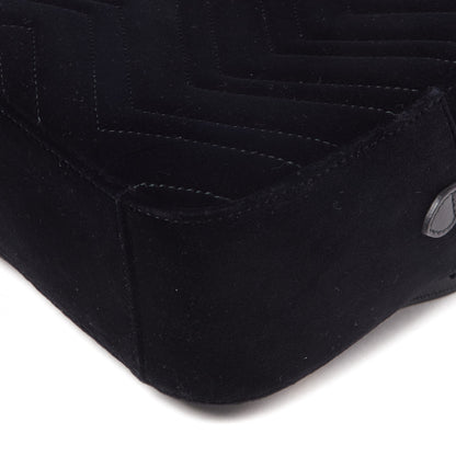 Gucci Velvet Matelasse GG Marmont Dome Backpack Black 5 of 9
