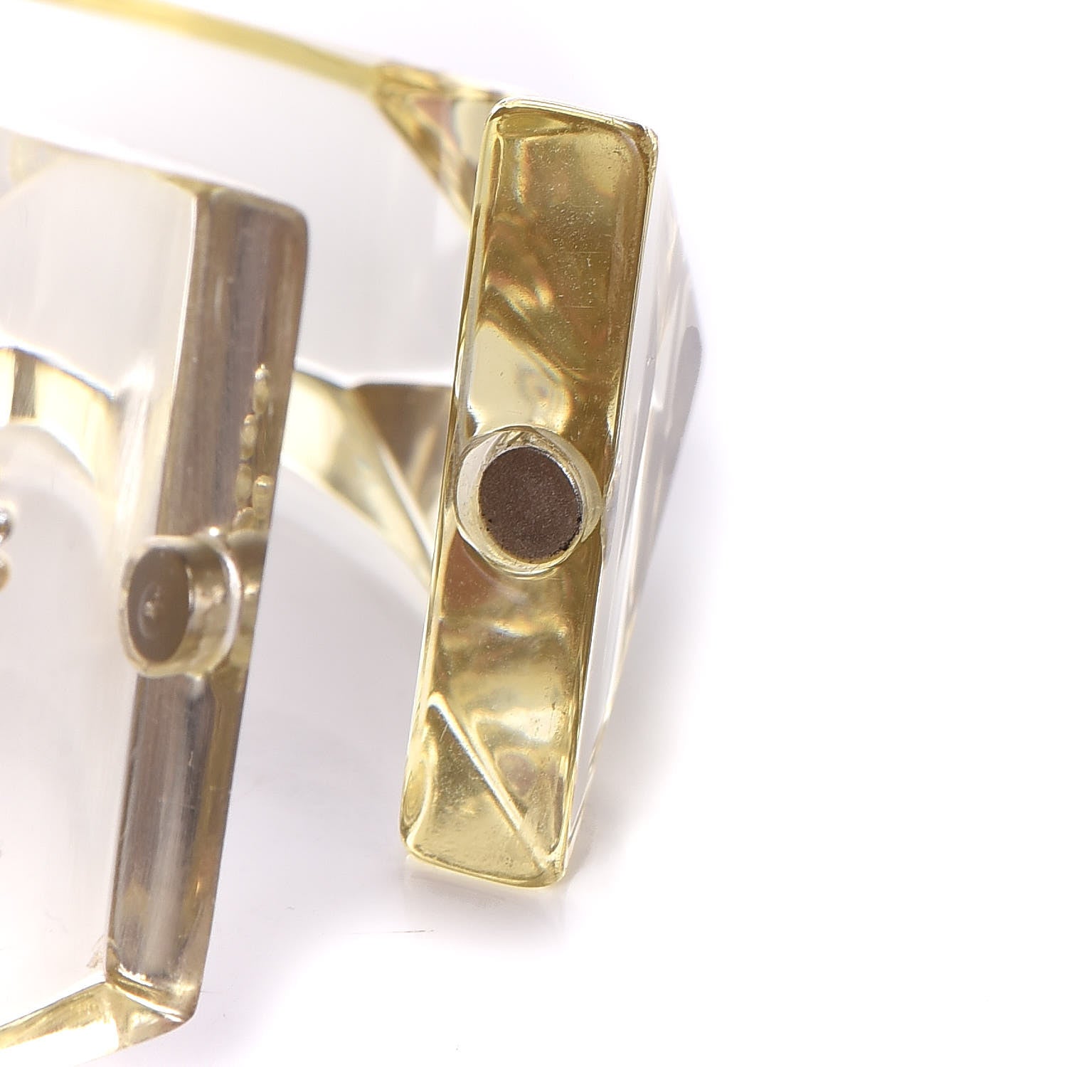 Chanel Resin Translucent Geometric Crystal Cuff 7 of 9