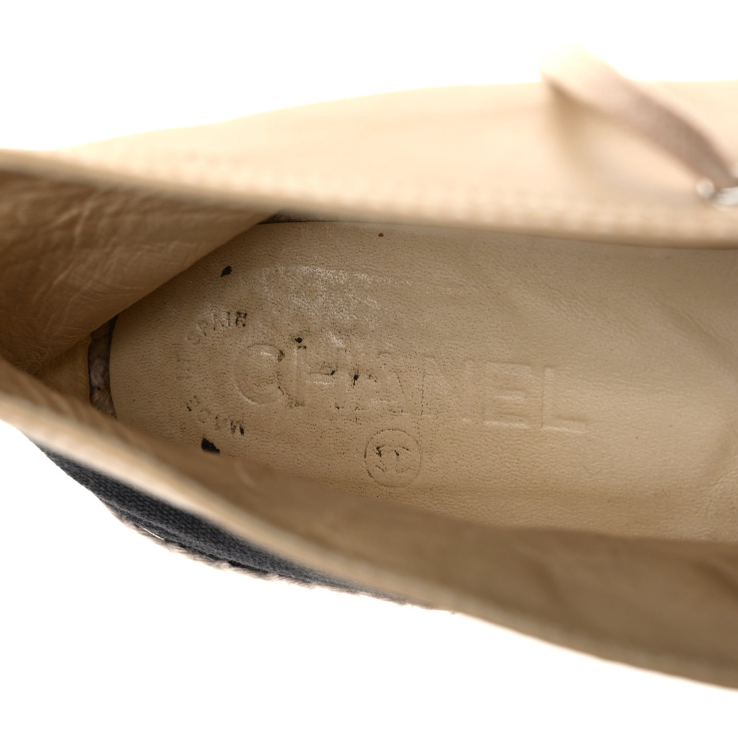 Lambskin Canvas Cap Toe Lace Up Espadrilles 40 Dark Beige Black