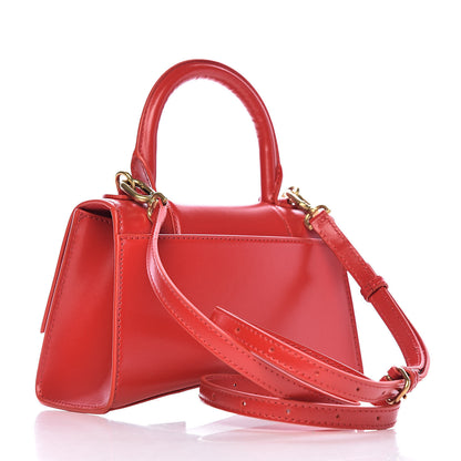 Balenciaga Shiny Box Calfskin Hourglass Top Handle Bag XS Bright Red 3 of 9