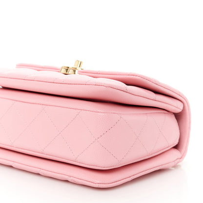 Chanel Caviar Quilted Mini Coco First Flap Pink 10 of 10
