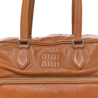 Miu Miu Nappa Top Handle Shoulder Bag Caramel 7 of 9