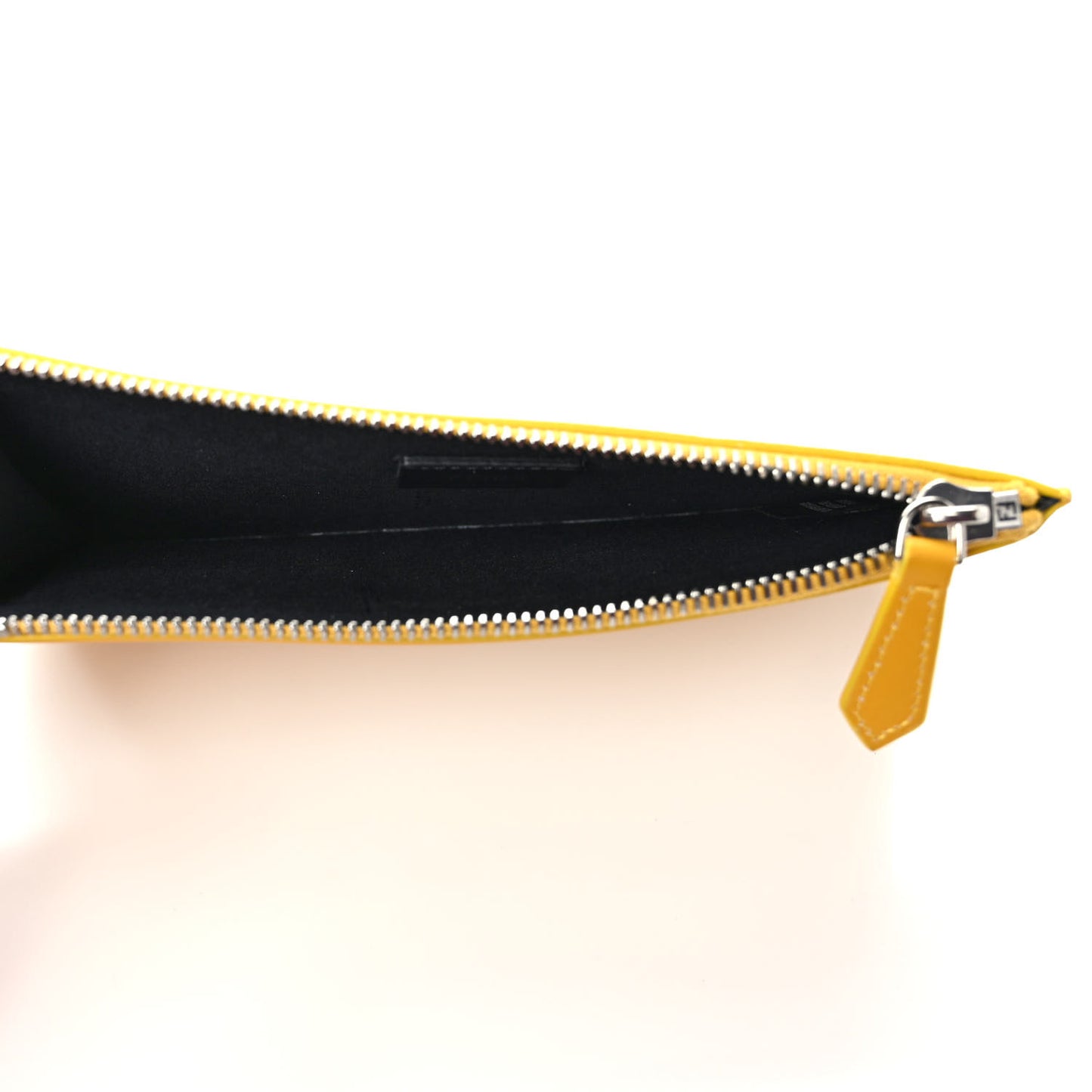 Calfskin Baguette Flat Pouch Sunflower