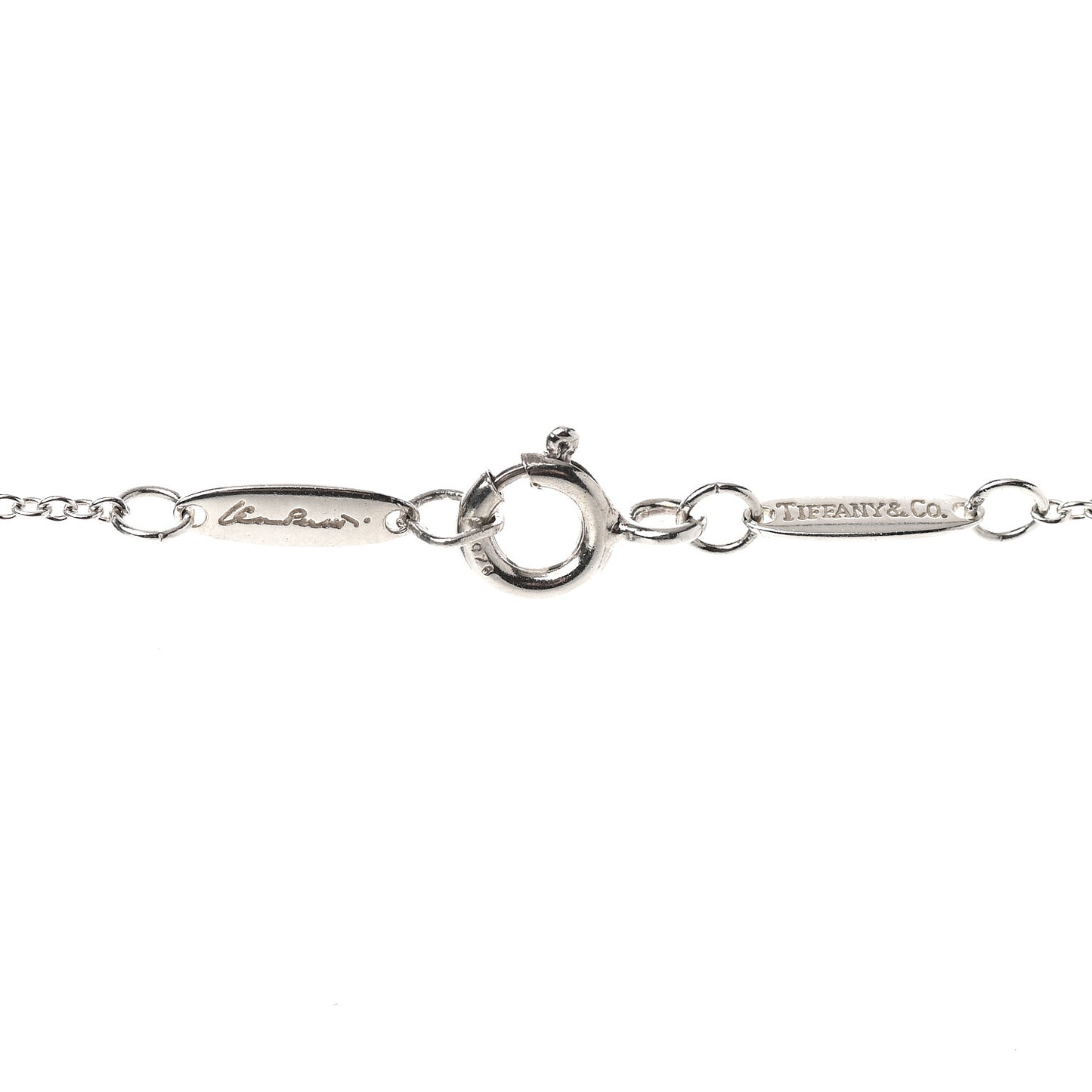 Sterling Silver Elsa Peretti Round Disc Pendant Necklace