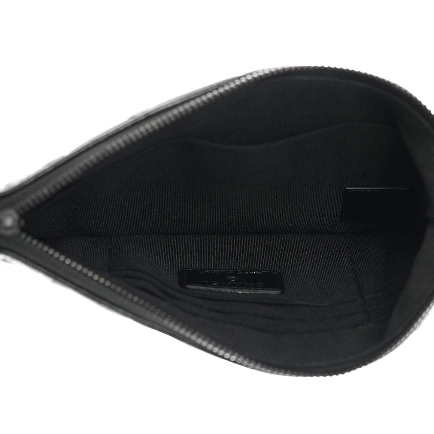 Aged Calfskin Quilted Small Gabrielle Pouch So Black