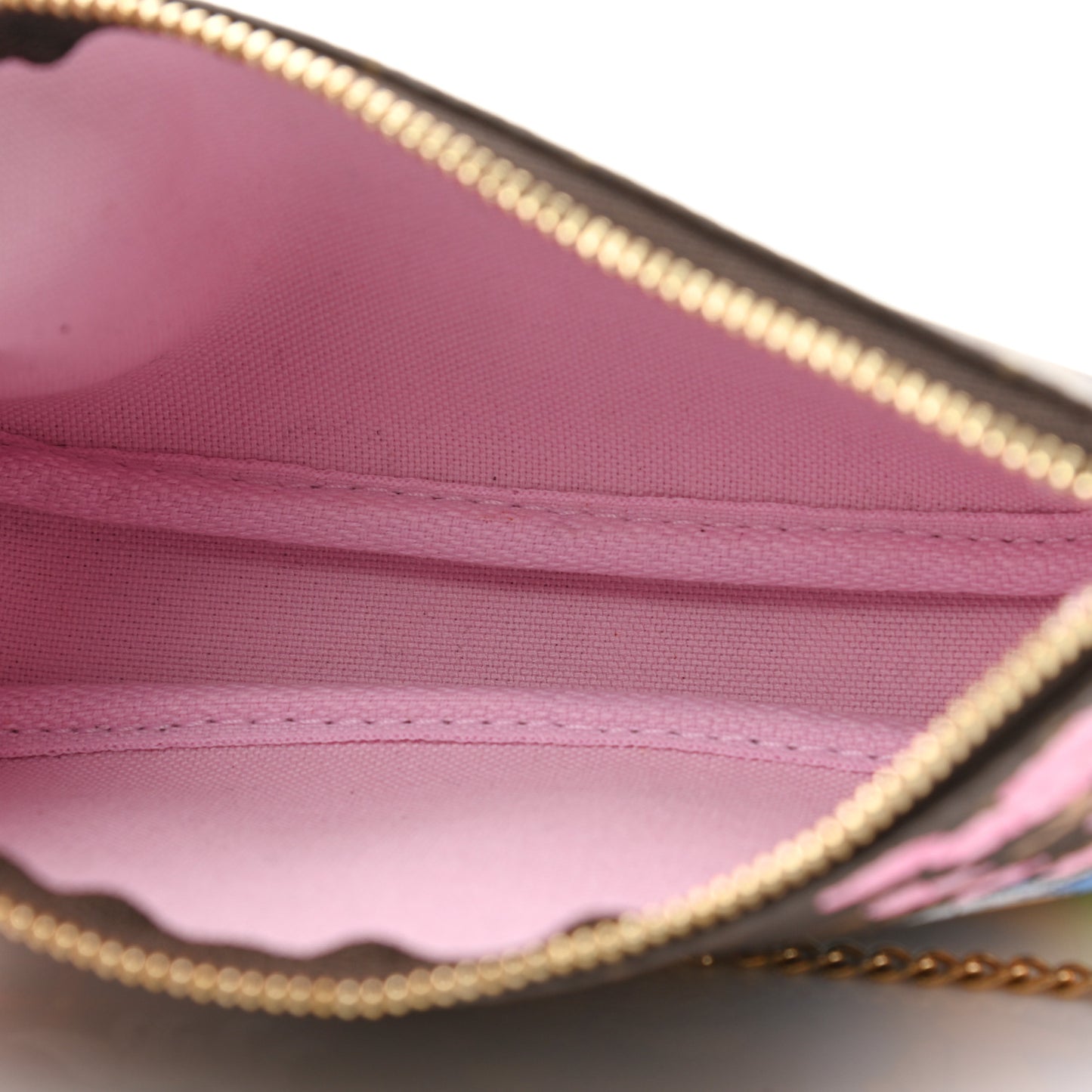Monogram 2021 Christmas Animation Japanese Garden Mini Pochette Accessories Wisteria Pink