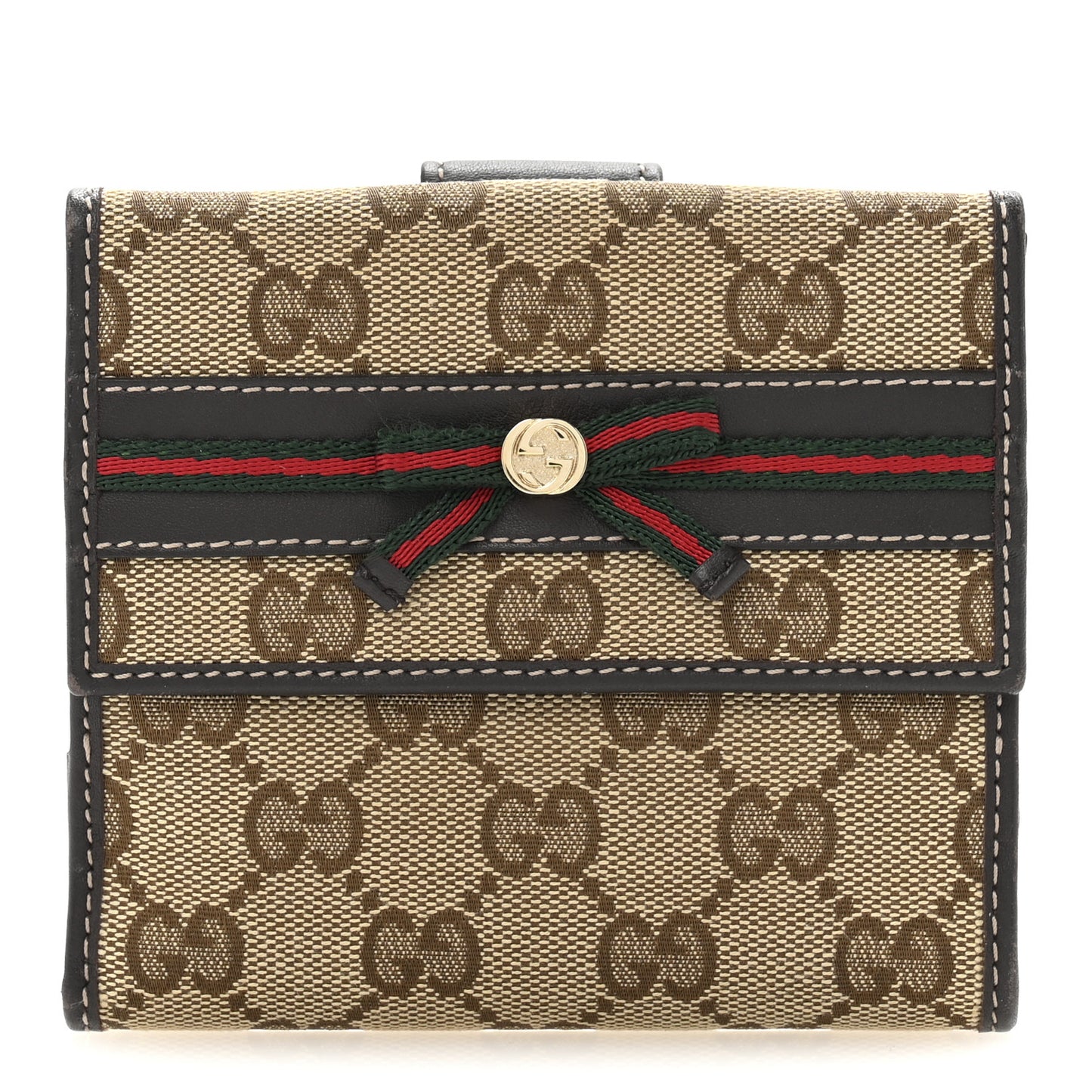 Monogram Princy Compact French Flap Wallet Brown