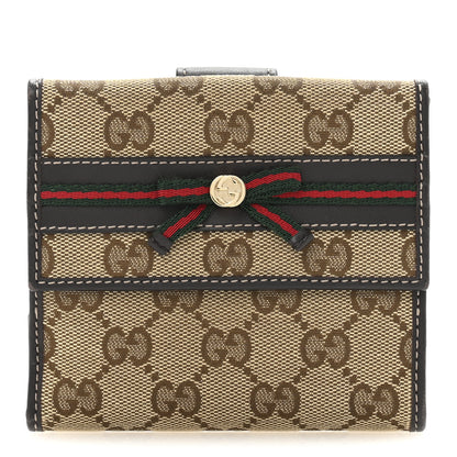Gucci Monogram Princy Compact French Flap Wallet Brown 1 of 10