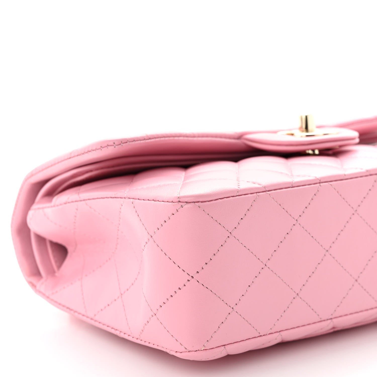 Chanel Lambskin Quilted Small Double Flap Pink 9 of 10