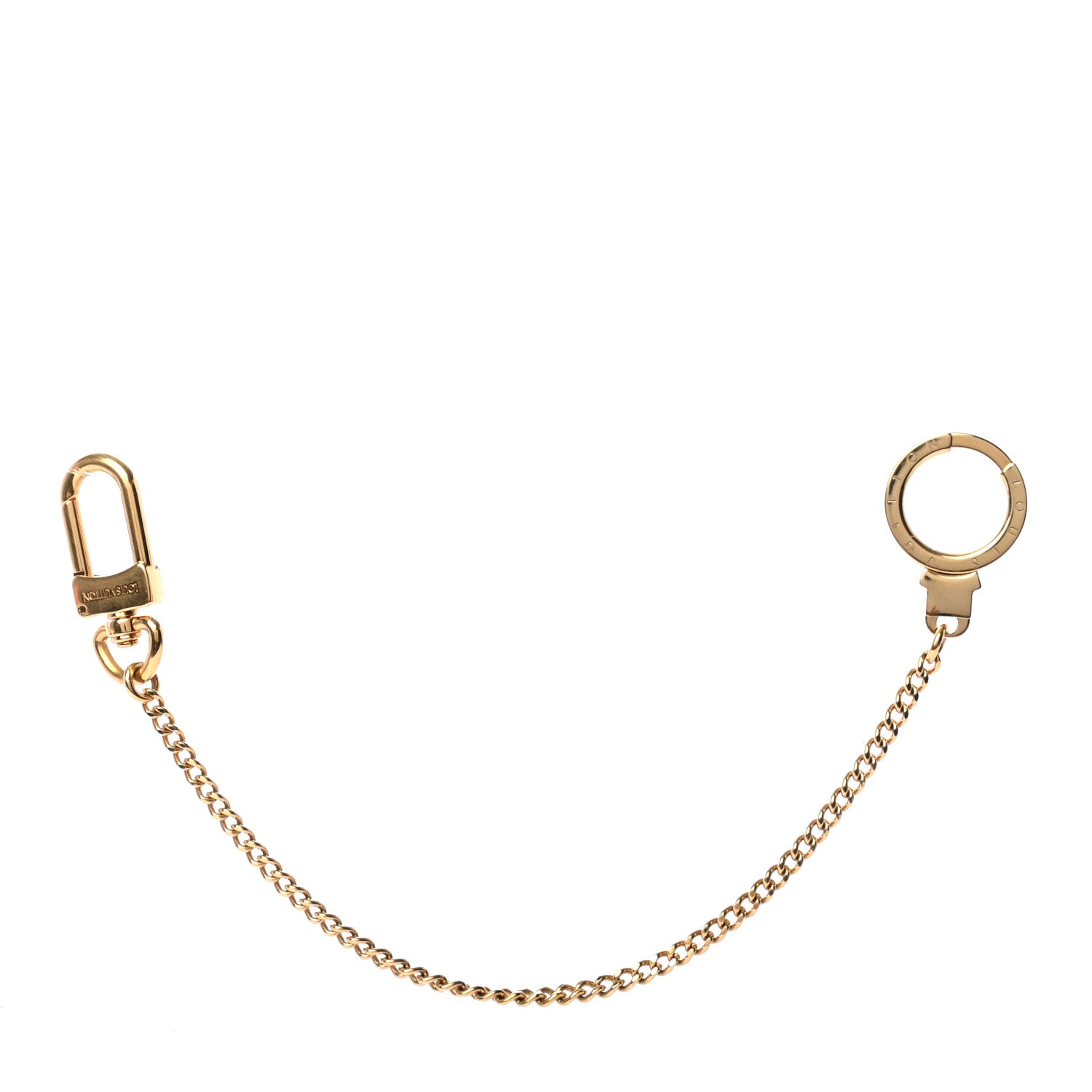 Louis Vuitton Metal Pochette Extender Key Ring Chain Gold 1 of 3