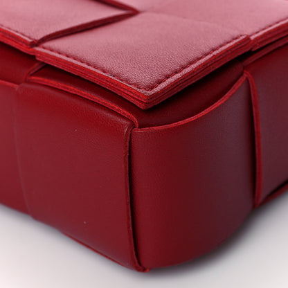Bottega Veneta Lambskin Maxi Intrecciato Extra Mini Cassette Crossbody Bag Bordeaux 8 of 8