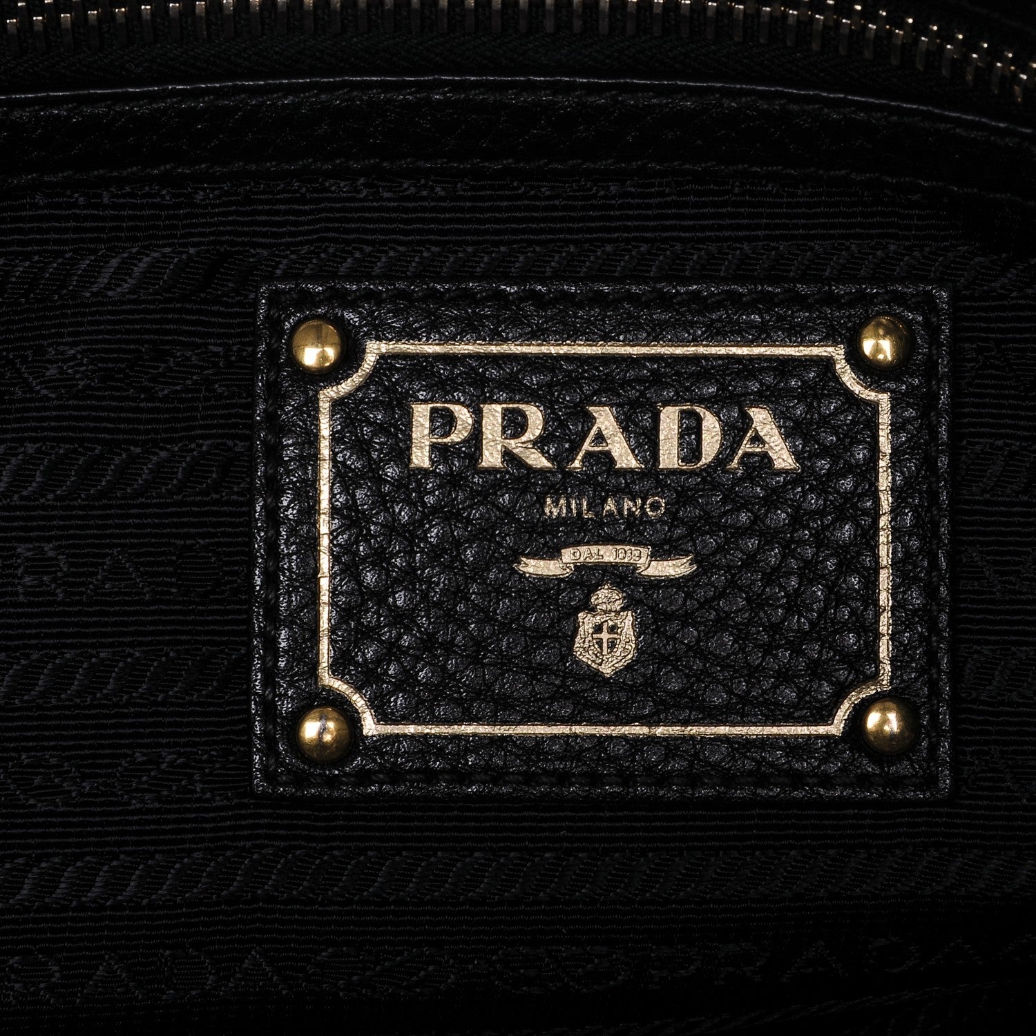 Prada Vitello Daino Tote Nero Black 6 of 6