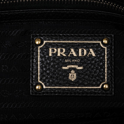 Prada Vitello Daino Tote Nero Black 6 of 6