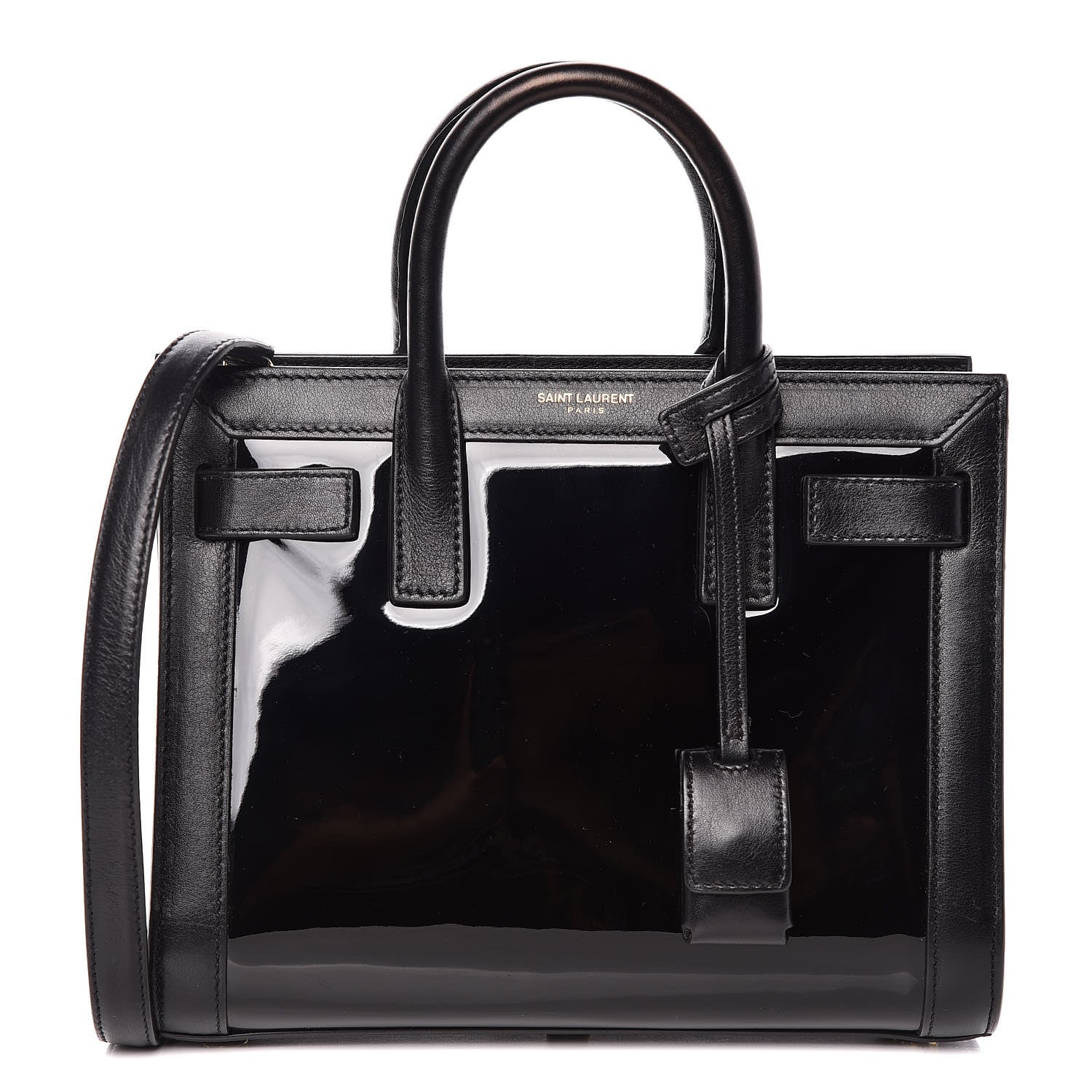 Saint Laurent Patent Calfskin Nano Sac de Jour Black 1 of 8